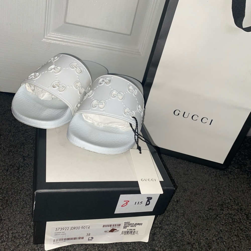 Women's rubber GG slide sandals